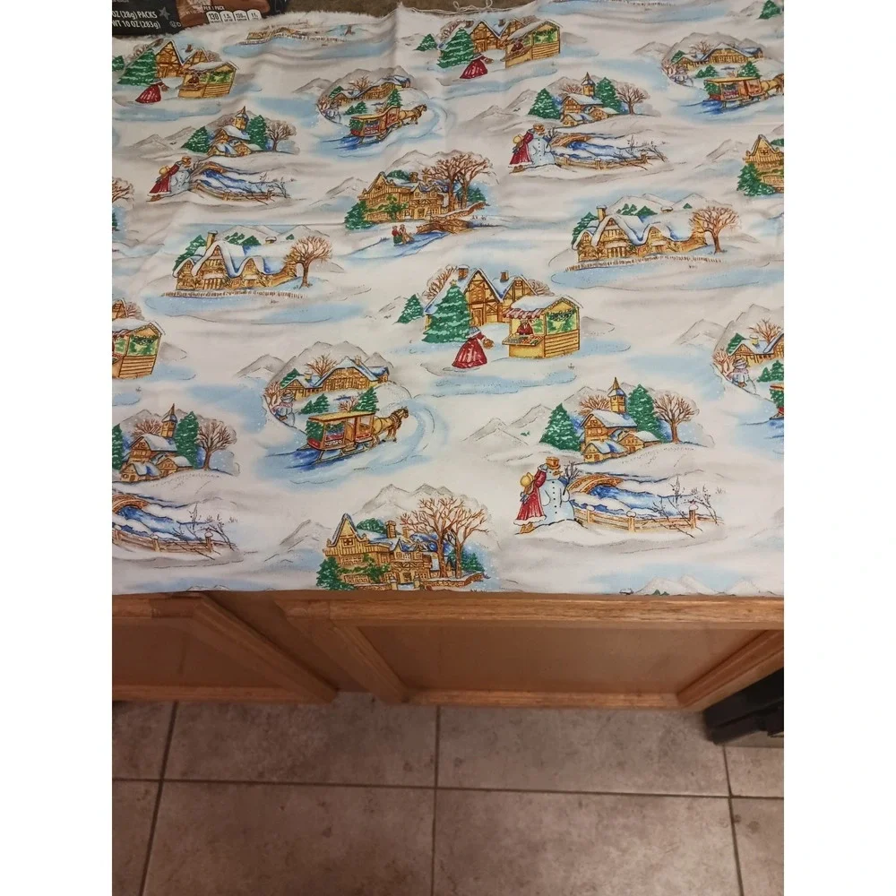 Lehman And Weber Collections Christmas Fabric 36 1/2 X 44 Inches
